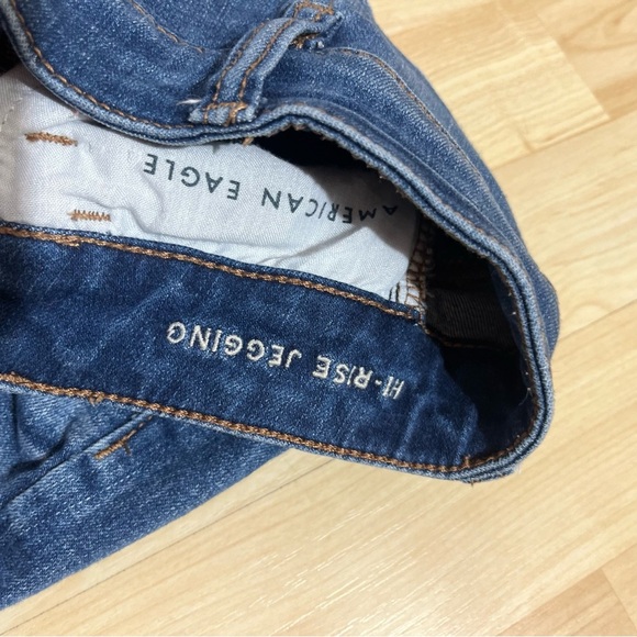 American Eagle Next Level Stretch High Rise Jegging Distressed High Rise 0Short - Picture 7 of 9